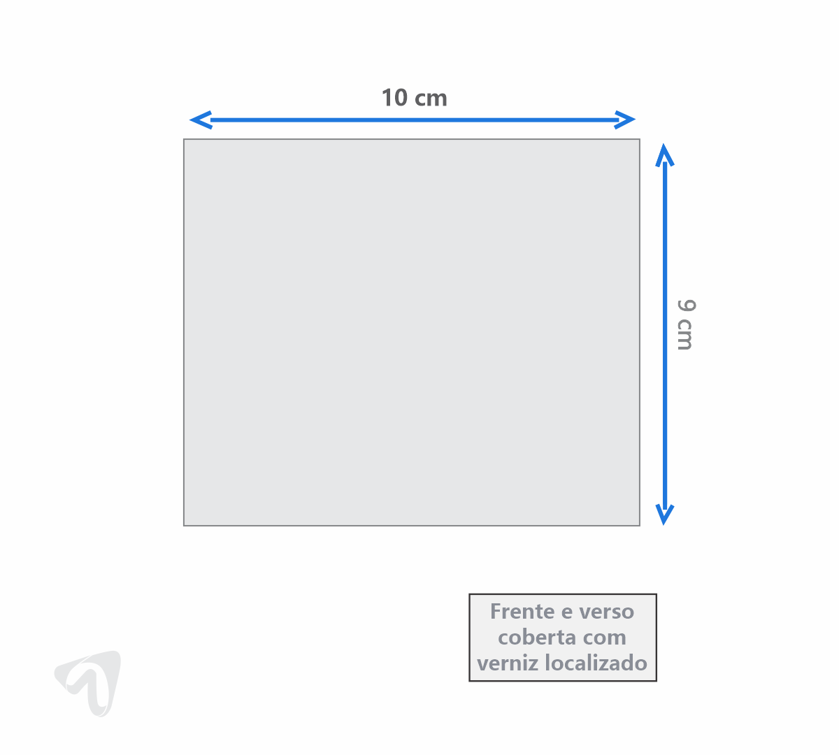 Postal Couche 300g Tam.9x10cm–Verniz.Localizado Frente Verso